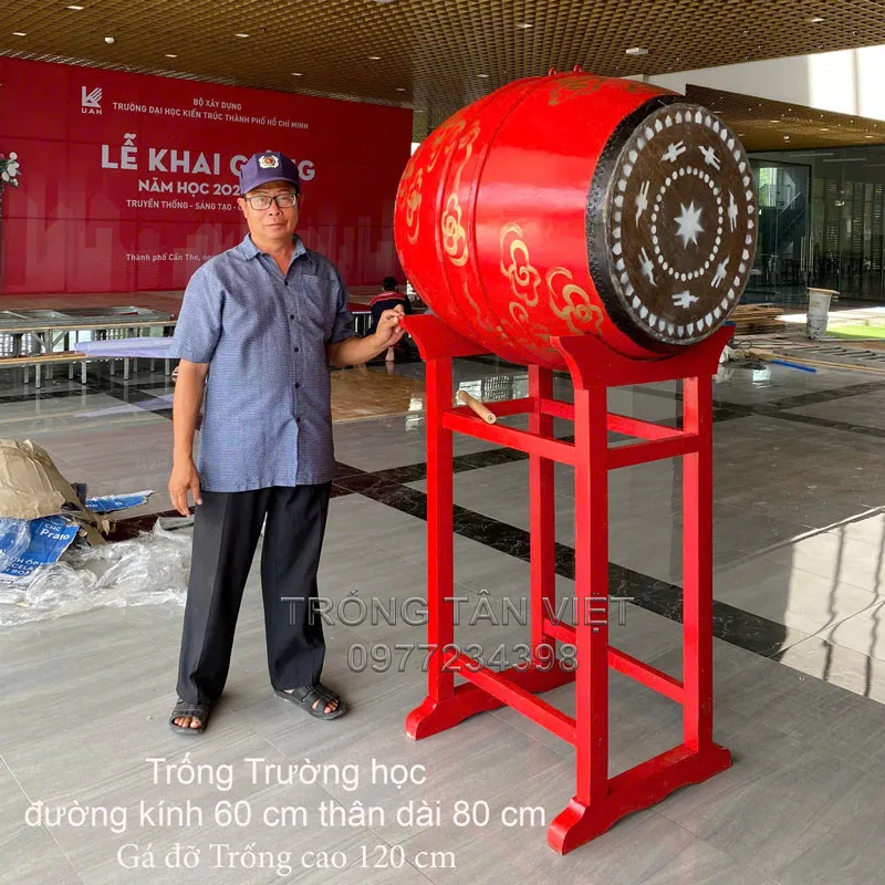 trống trường học đk 60 cm thân dài 80 cm
